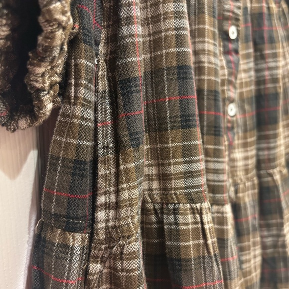 Max Studio NWT Brown plaid shirt dress with buttons and pockets, so comfy! - Picture 10 of 10